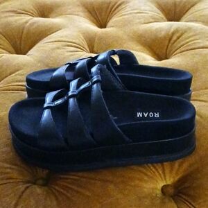 ROAM Gladiator Slide Vegan Leather Sz 8 $145